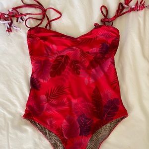 ACACIA SWIMWEAR Psychedelic Leaf Ulumanu one piece